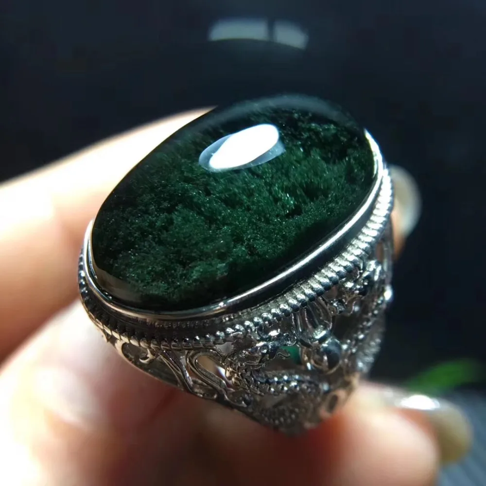 Natural Green Phantom Quartz Crystal Ring (6)