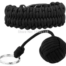 550 фунтов браслет для выживания из Паракорда и 550 Паракорд ключ шнурок обезьяна кулак самообороны стальной сердечник брелок