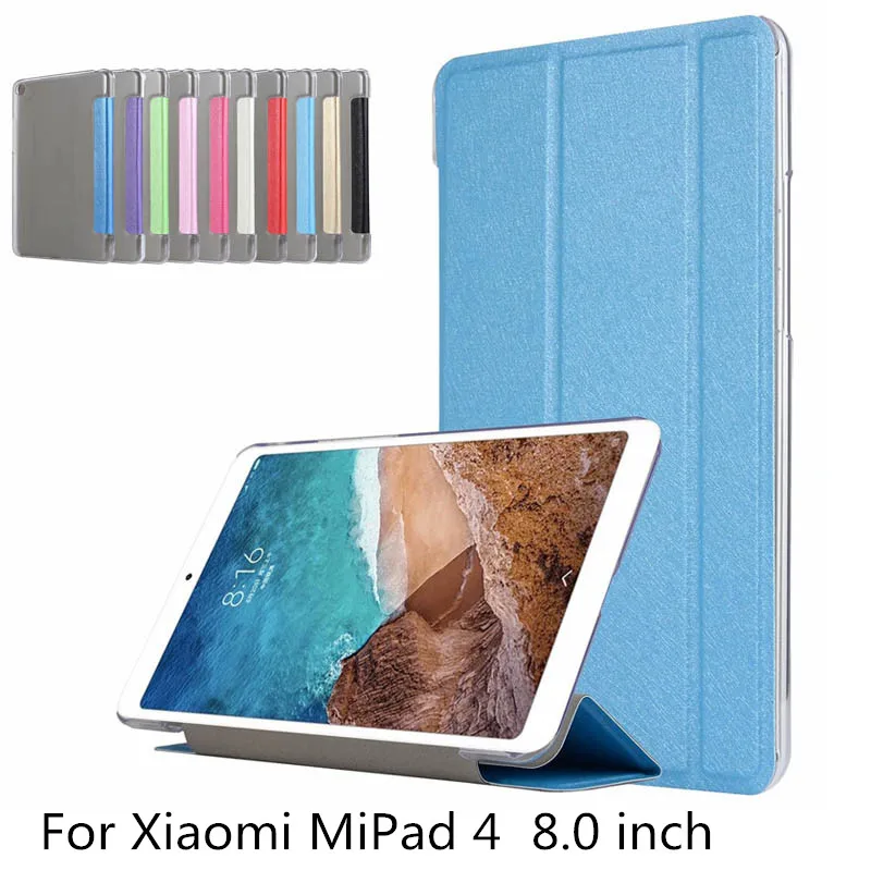 

Cover Case For Xiaomi MiPad 4 Protective PU Leather transparent case For XIAOMI Mi Pad 4 MiPad4 8.0 inch Tablet PC Case covers
