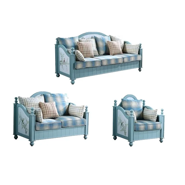 Home Furniture Wooden Living Room Sofa Modern American Country Home Furniture Wooden Living Room Sofa