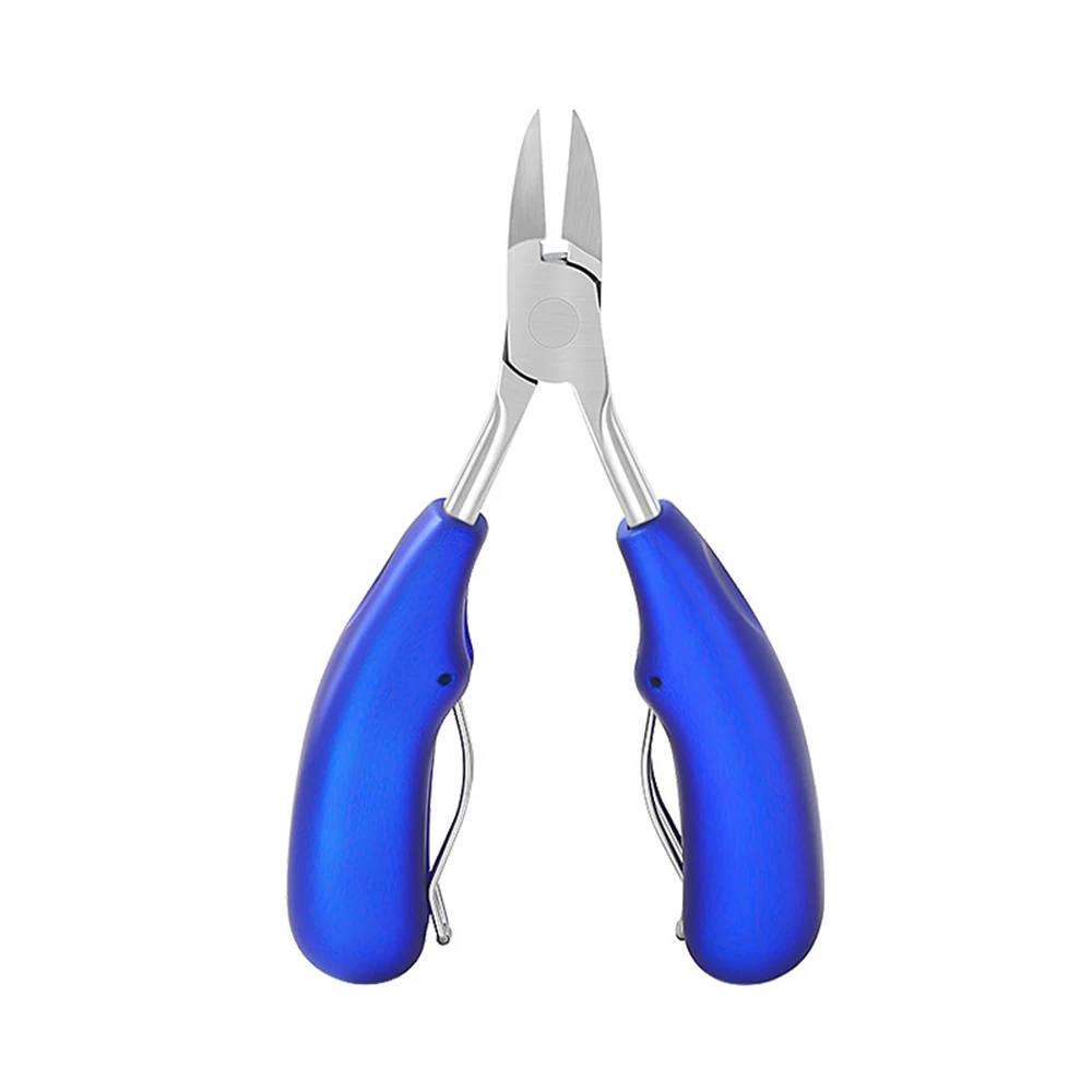 Ножницы для кутикулы ног и ногтей плоскогубцы кусачки для коррекции ногтей кусачки для стрижки омертвевшей кожи средство для удаления грязи для педикюра - Цвет: Синий
