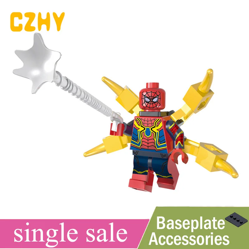 

Single Sale Infinity War Spiderman Captain America Action Figure Super Heroes Building Blocks Toys Gifts minifigured legoe EG109