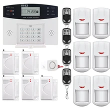 Saful LCD Display Wireless GSM &Home Security Alarm System SMS and Smoke Sensor Russian/English/Spanish/French voice