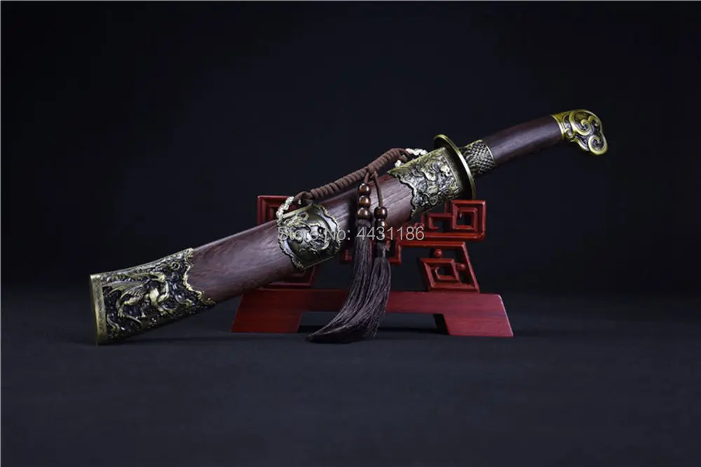 Chinese KungFu Broadsword Dragon/Tiger Dao Sword Saber Sharp High Carbon Steel Handmade Qing Knives