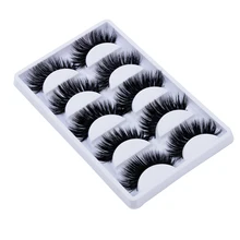 Новые 5 пар норковых волос ручной работы накладные ресницы естественные короткие толстые абзац для сцены вечерние макияж