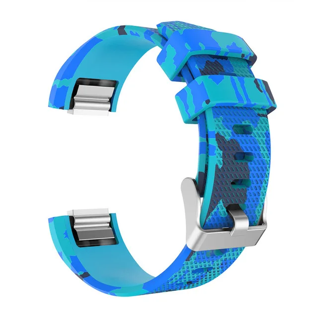 Blue Camouflage Силиконовый ремешок для часов для Fitbit Charge2 ремешок для умного браслета браслет сменный ремешок для спортивных часов полосы для Fitbit Charge 2 - Цвет: Blue Camouflage