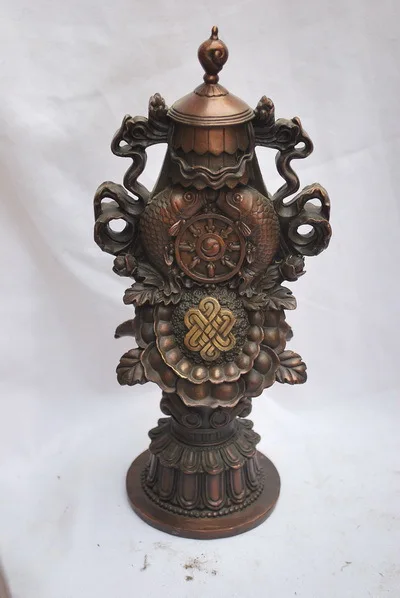 

Carving Work of Art Bronze art copper antique religious articles copper instruments lucky babao instruments