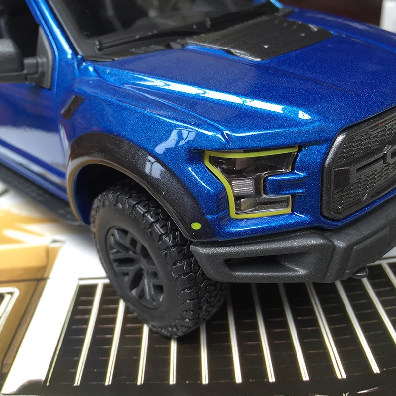 Fine Edition 1/24 специальная металлическая модель эвакуатора Ford F150 Raptor Skin Suv Настольный дисплей Коллекция Модель