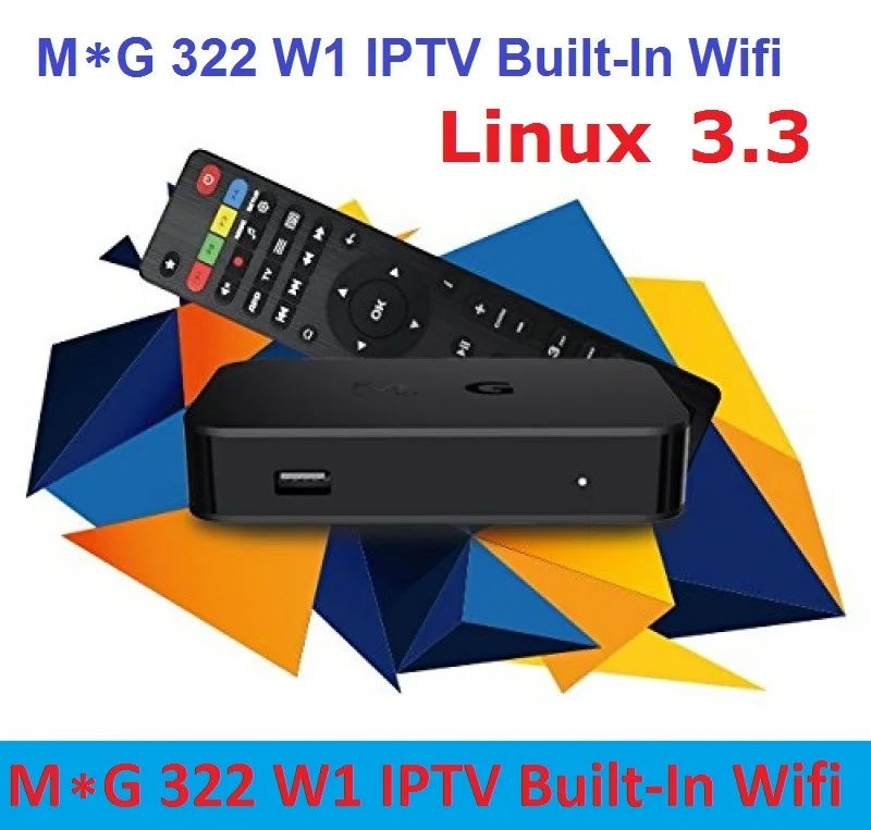 Новейший IPTV телеприставке м* G322 M* G коробка Linux3.3, М* G 322 OpenGLES2.0, H.265 HEVC телеприставка IPTV