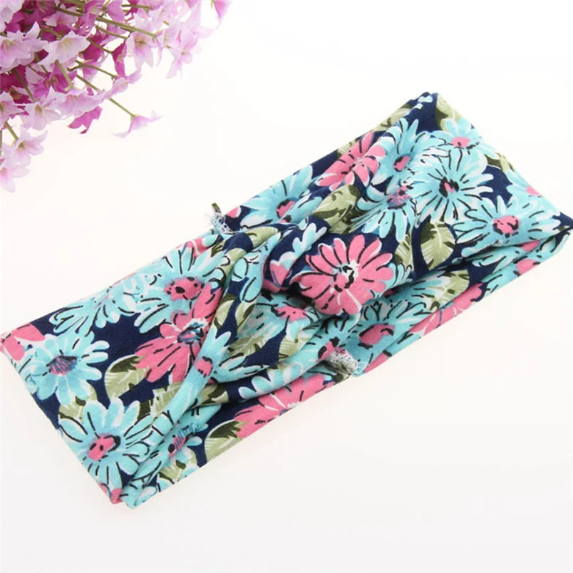 Fashion Ladies Twist Knot Pattern Headband Elastic Head Wrap Turban Hair Band Flower Accessories Hair Band Free Shipping F#K28 (16)