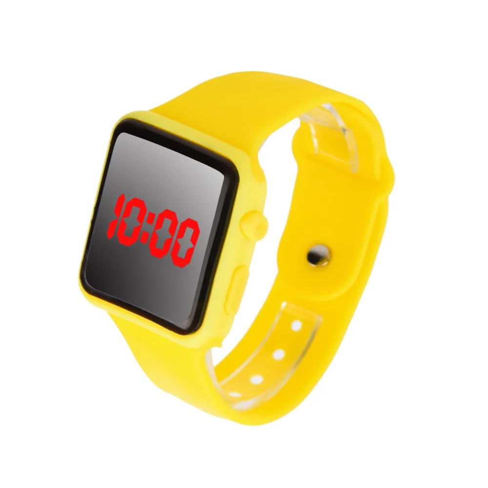 Унисекс цифровой светодиодный спортивные часы силиконовый ремешок наручные часы мужские детские модные спортивные часы электронные