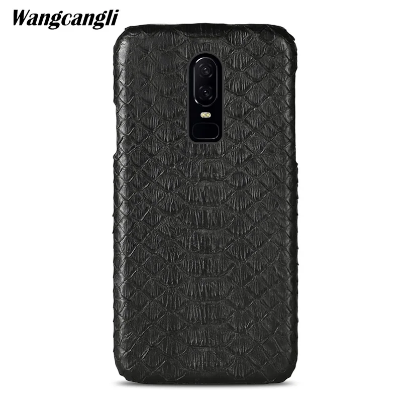 

Leather python skin cover back cover for For Oneplus 6 case python skin high-end custom phone case For Oneplus 3t A3010 5 5t
