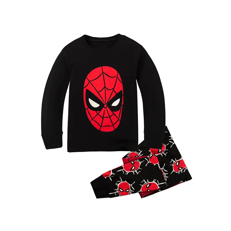 

2T-8T Boys Girls Spiderman Pajamas Sets Kids Superman Batman Sleepwear Children Cars Nightwear Baby Girls Panda Pijamas Pyjamas