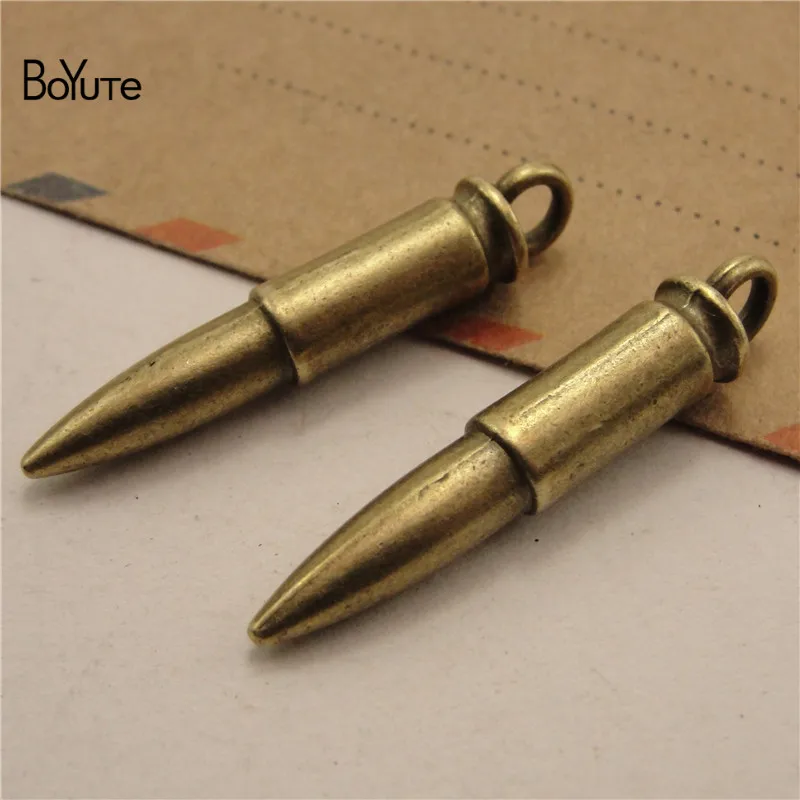 BoYuTe (50 PiecesLot) Metal Alloy 3312MM Bullet Pendant Charms Diy Hand Made Jewelry Accessories (5)