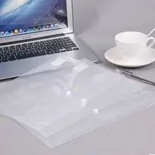 Сумка для документов A4 прозрачный монетница Office Kit кнопки файл мешок Пресс и пуговицы