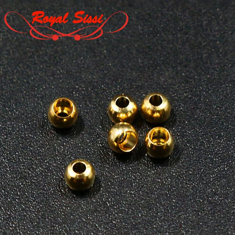 Royal Sissi 40 шт./компл. 2/2.5/3.5 мм латунные бусины для завязывания мухи металлическая