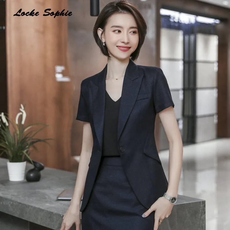 1pcs Women's Plus size Blazers coats 2019 Summer cotton blend Small Suits jackets ladies Skinny Office Blazers Suits coats