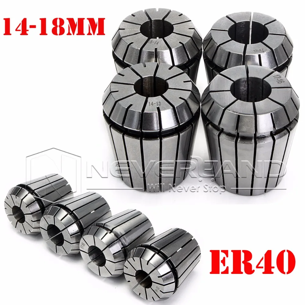 

5pcs ER40 collet chuck set diameter 14mm-18mm for CNC milling lathe tool and spindle motor FREE SHIPPING