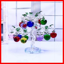 Miniaturas natale em vidro de cristal, figuras de vidro com cristal para decoração de casa, dia das bruxas, 30/40/50mm