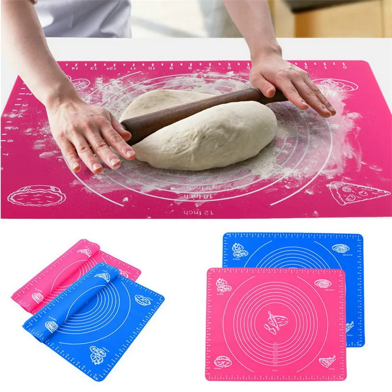 

MJ108 High Quality 1pc Silicone Roll Cut Mat Rolling Cutting Pad Fondant Cake Dough Decorating Tool