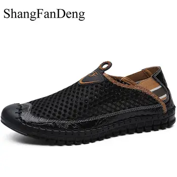 

Men's Mesh Outdoor Shoes Breathable Shoes Men's Summer Loafers Chaussure Homme De Hombre Water Shoes Zapatos Sandalia Plus Size