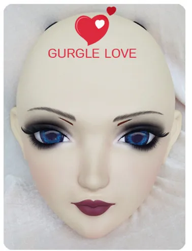GL055) милая девушка Смола половина головы BJD маска кигуруми с глазами косплей аниме ролевая маска Лолиты кукла кроссдресс - Цвет: without wig