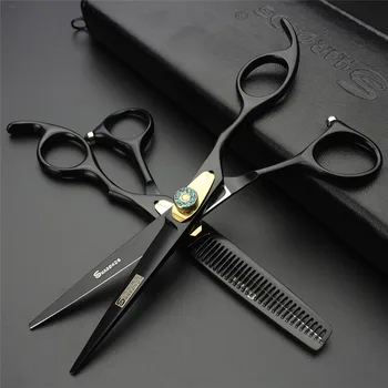 

Hairdressing scissors 6 inch professional hair stylist hairdressing flat cutting thining hair cut combination set