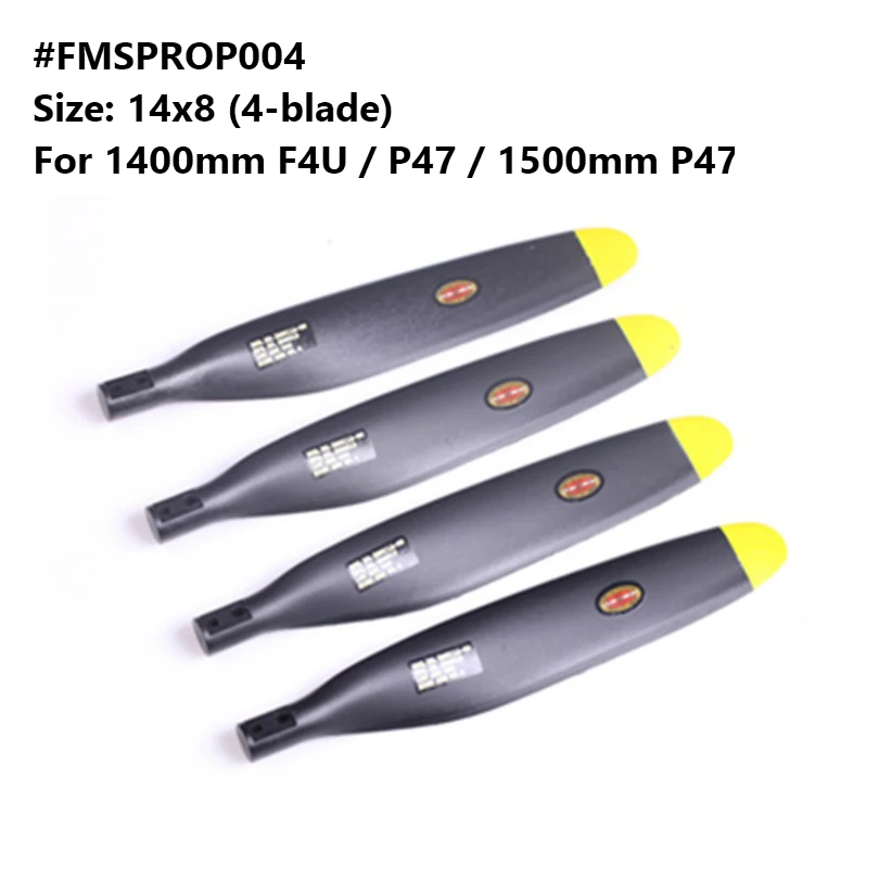 

FMS 1400mm 1.4m F4U Corsair P47 Thunderbolt Propeller 14x8 inch 4 blade FMSPROP004 RC Airplane Model Hobby Plane Aircraft Parts