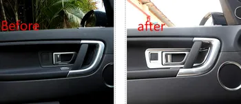 

Interior Door Handle Bowl Cover Trim 4pcs For Land Rover Discovery Sport 2015 2016 2017 Car styling