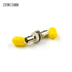 Zhwcomm 50 шт. ST-ST SM Simplex Волокно оптический адаптер Высокое качество муфта желтый Цвет фланец голову Бесплатная доставка