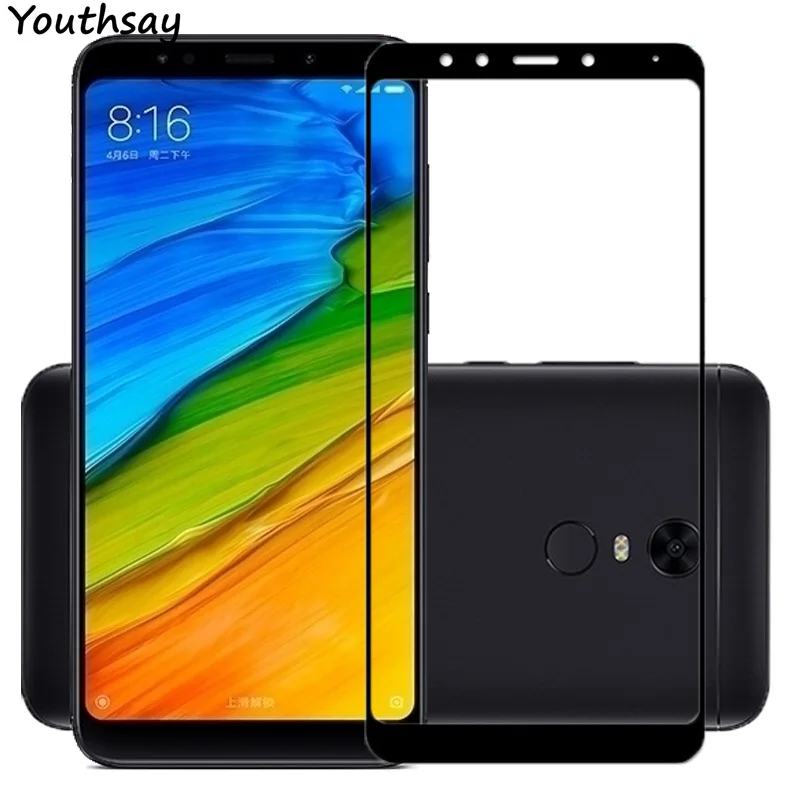 Защитная пленка для экрана Xiaomi Redmi 5 с полным покрытием клея закаленное стекло 2