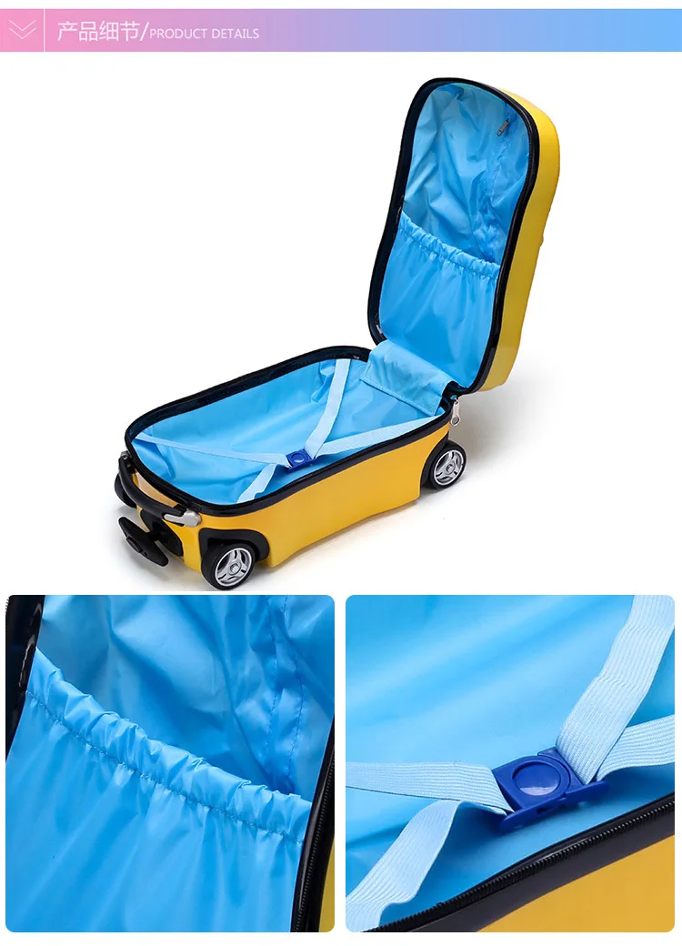 Новые Детские мультфильм Автомобильные путешествия чемодан направленного чемодан-тележка на колесах сумки жесткий корпус Чемодан 18