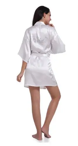 

Fashion Silk Bridesmaid Bride Robe Sexy Women Short Satin Wedding Kimono Robes Sleepwear Nightgown Dress Woman Bathrobe Pajamas