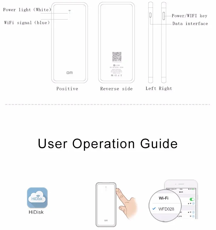 DM wifi USB флеш-накопители WFD028 32GB wifi для iPhone/Android/PC смарт-флешка карта памяти Usb