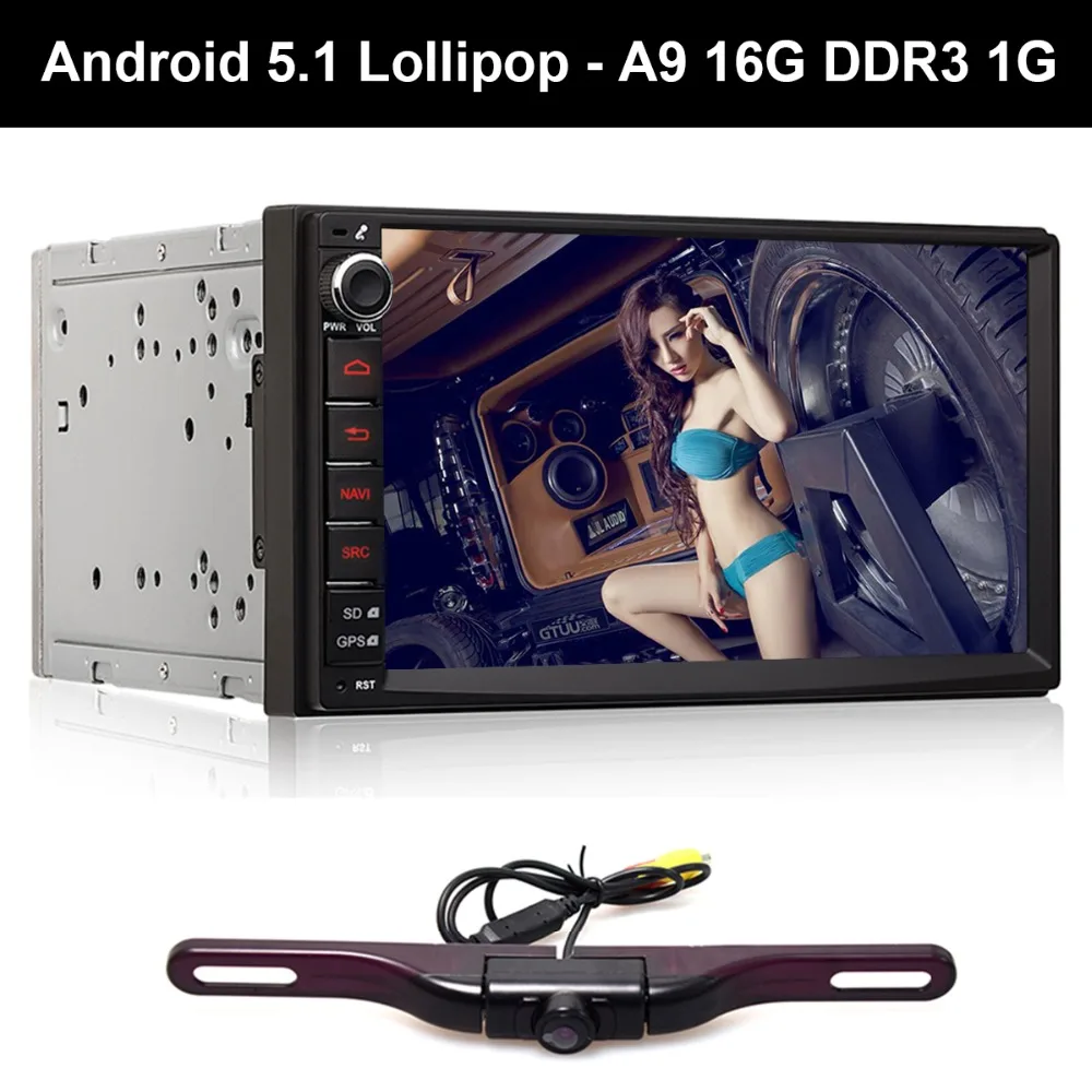 10 шт. 7 дюймов 2 Din Универсальный Android 5 1 Lollipop Автомобильная навигационная система