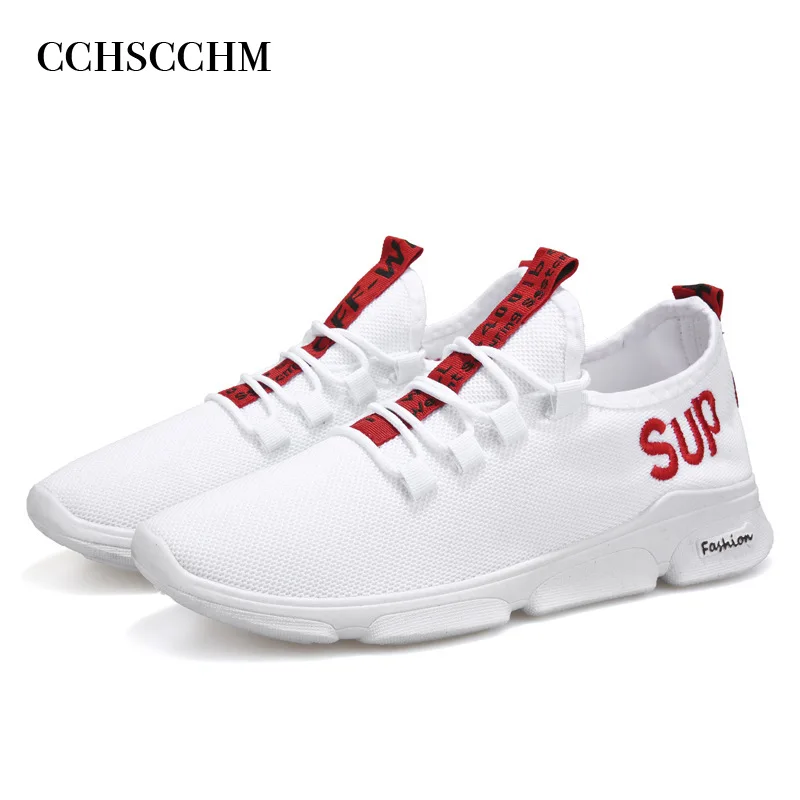 

2019 New Breathable Red Sports Casual Shoes Running Men's Shoes