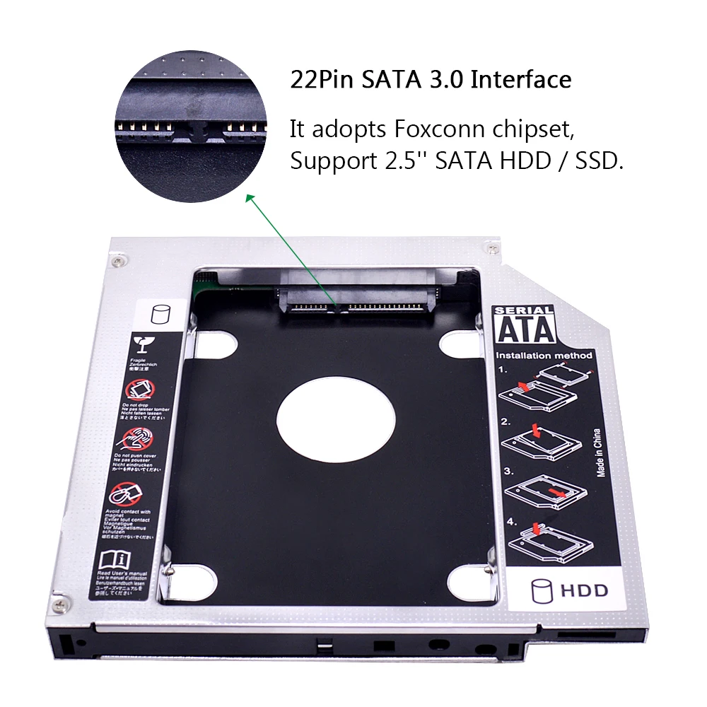 CHIPAL PATA IDE для SATA 3,0 2nd HDD Caddy 12,7 мм для 2," 2 ТБ чехол для SSD, HDD корпус для ноутбука CD-ROM DVD-ROM Оптический отсек