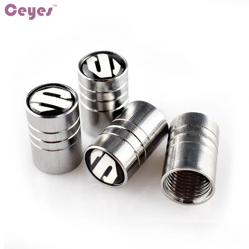 Ceyes Car Styling Air Tire Valves Car Wheel Tyre Caps Case For Toyota