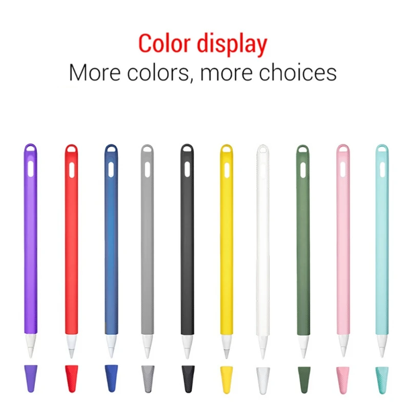 

Color Silicone Cover Sleeve Case For Apple Pencil 2nd Generation for Apple Pencil 2 Holder Premium for iPad Pro 12.9 11 inch Pen