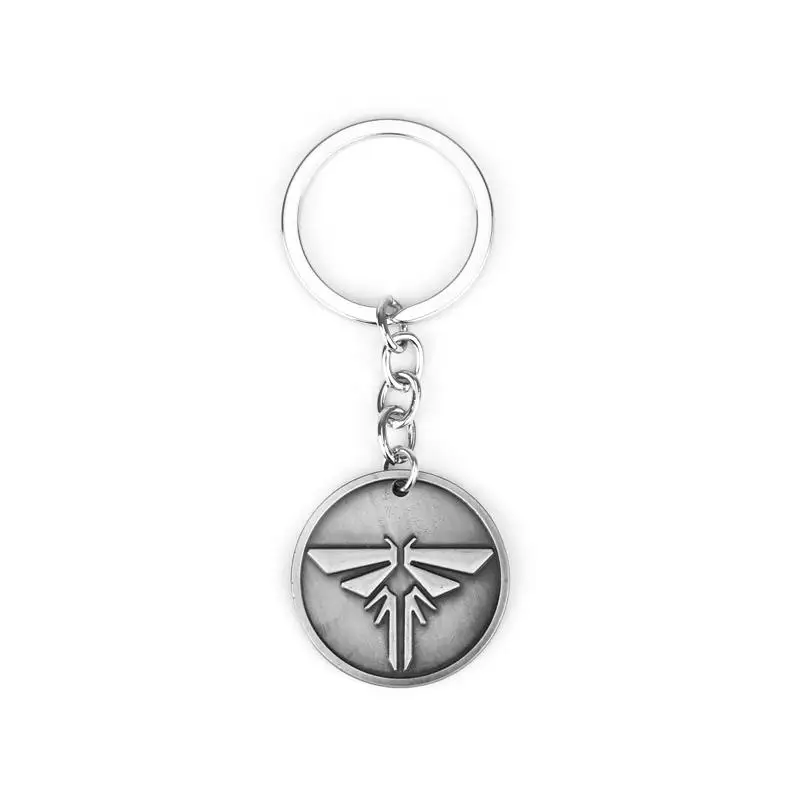

Movie The Last Of US Firefly Keychain Game Dog Tag Round Pendant keyrings Metal Accessories Chaveiros Fans Souvenir