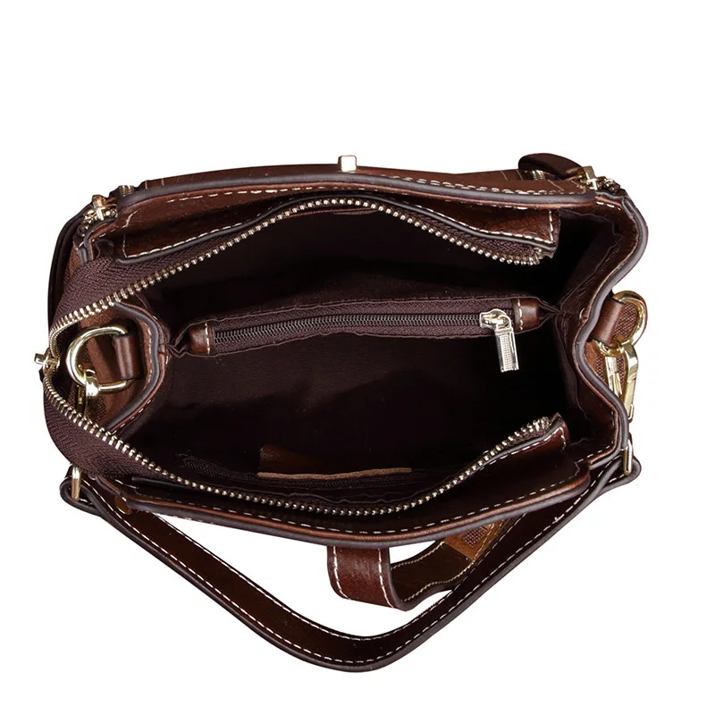 AETOO Retro lady leather handbag, head-layer cowhide fashion shoulder bag, leather casual female oblique cross bag