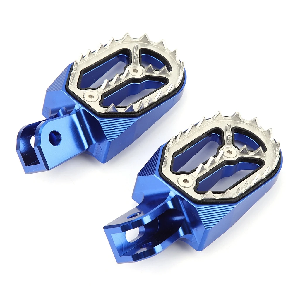 

Door Pedal 2Pcs/Set Blue Motorcycle Replacement Part CNC Racing Wide Fat Pedals cover pedal motocicleta accessories