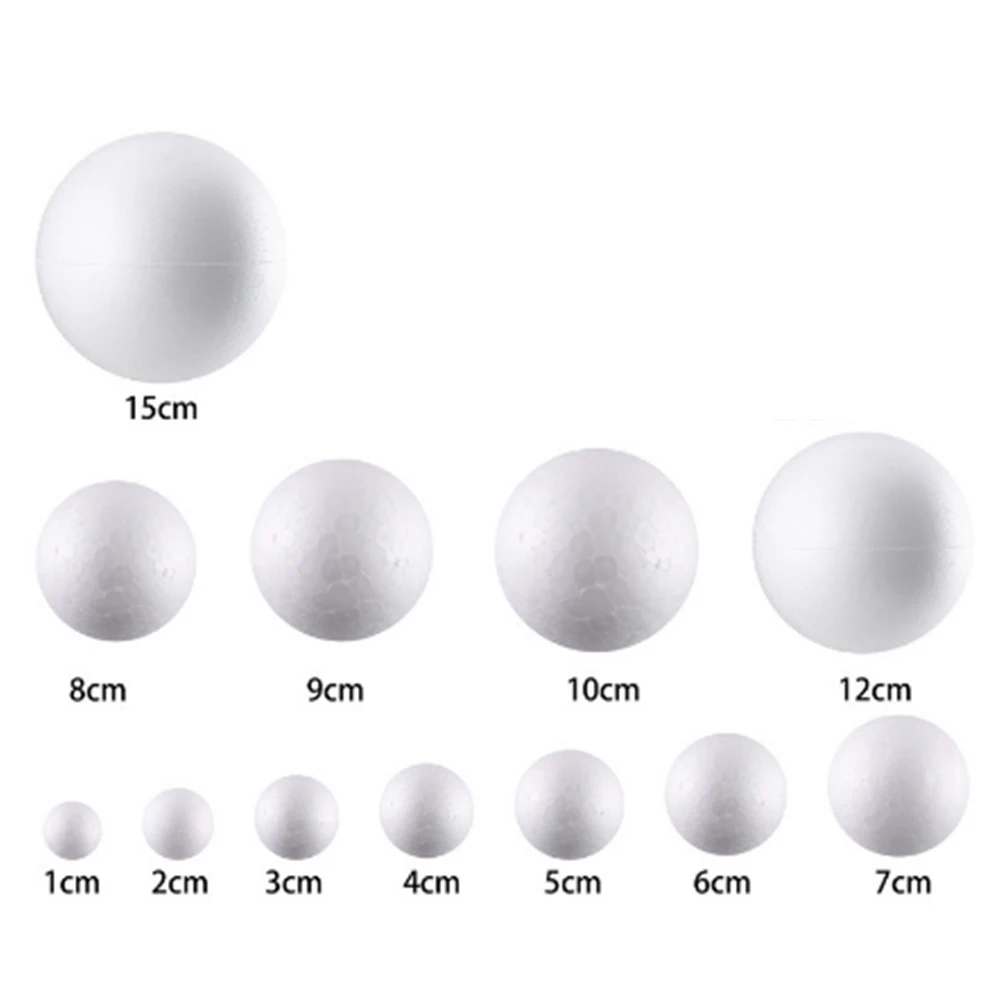 

0.3-15CM Modelling Polystyrene Styrofoam Foam Ball White Craft Balls For DIY Christmas Party Decoration Supplies Gifts