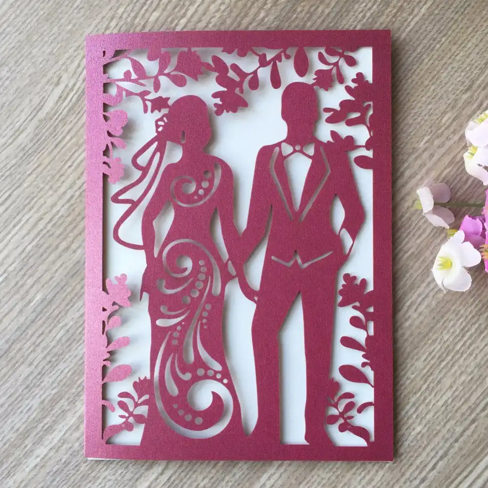 Cute Wedding Couple For Wedding Invitations Card Vector Image
