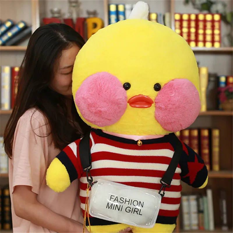 80cm Huge Lalafanfan Cafe Duck Plush Stuffed Toys Kawaii Duck Plush Toys Valentine's Day Gifts Decoration Toys for Girls - Цвет: 10