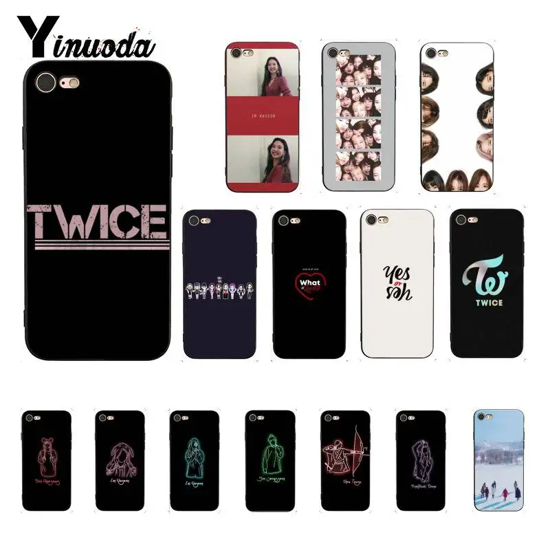 

Yinuoda Twice Mina Momo Kpop Colorful Cute Phone Case for iPhone 5 5Sx 6 7 7plus 8 8Plus X XS MAX XR 10 Case