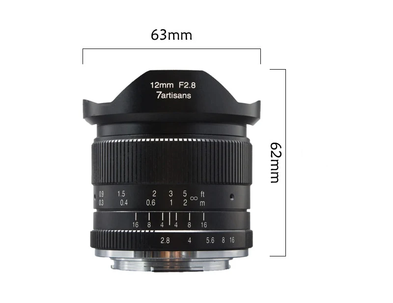 7 ремесленников 12 мм F2.8 ультра широкоугольный объектив для sony E-mount APS-C беззеркальных камер A6500 A6300 A7 ручной фокус Prime фиксированный объектив