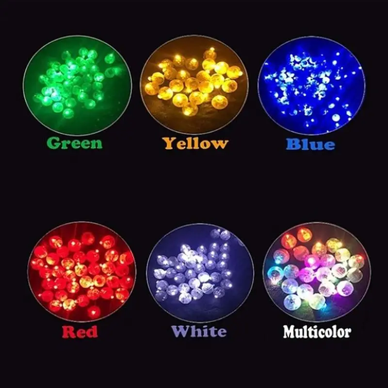 10 Pcs/set Mini LED Light Ball Lamp For Balloon Lantern Birthday Parties Decor Kids Glow in the Dark Toys 6 Colors