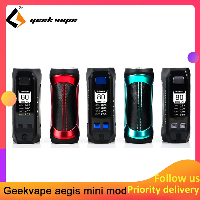 

Vape mod with 80W Geekvape Aegis Mini Mod built-in 2200mah battery for Geekvape Cerberus Tank fast charging VS aegis legend Mod