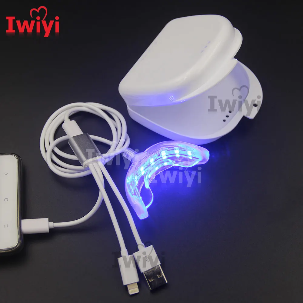 

16LED Mouth Tray In Box For Aiding Teeth Whitening Gel Strips Pen To Get Better Effect Tooth Bleach 3D White Oral Dental Care
